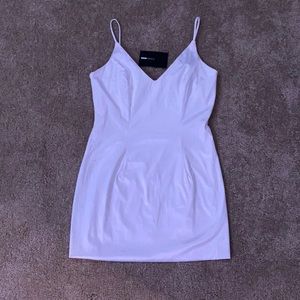 White satin dress. Size 8 or L